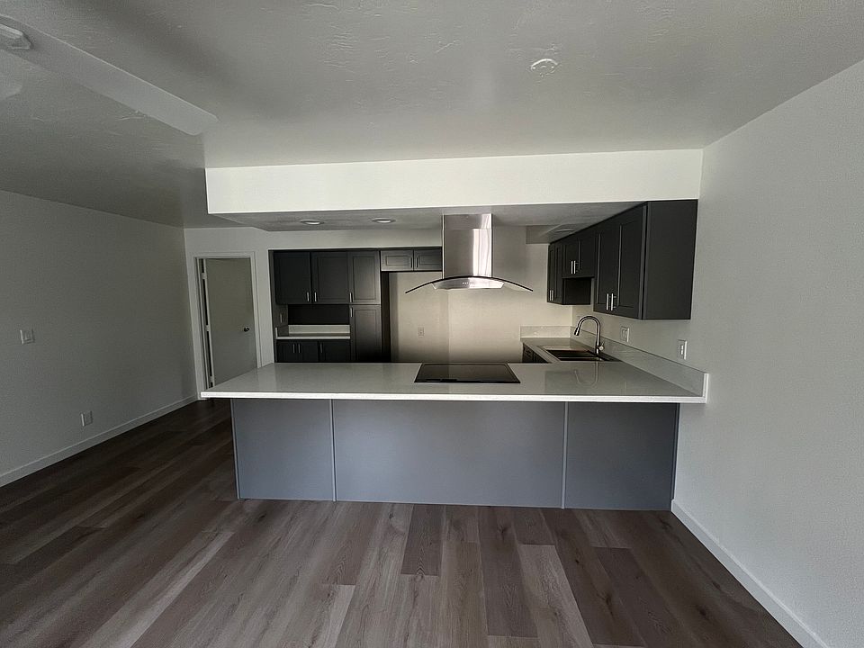 Kitchen with counter top for barstools
