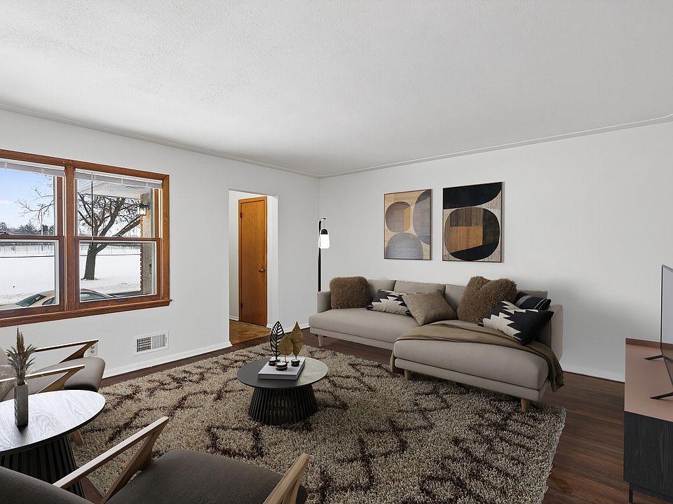 Living area is bright with natural hardwood floors!