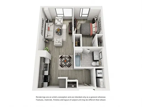 Floor plan 1 Bedroom B4