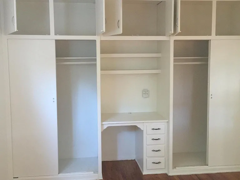 The Master Bedroom Showing All the Storage Space
