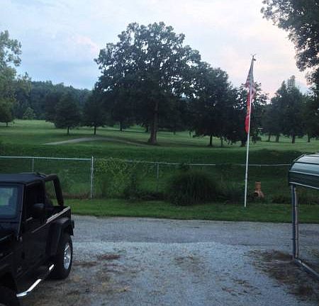 View of golf course from back