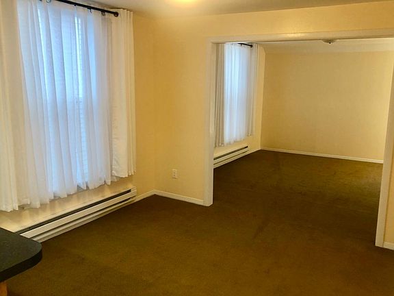 Living and dining areas.