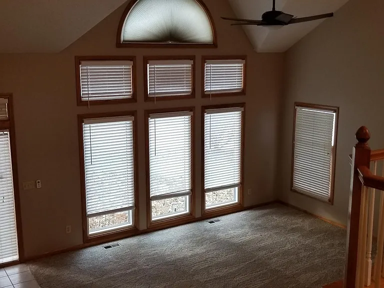 Living room view from the walkway.