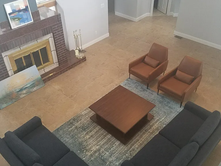 family room with 1 of four fireplaces