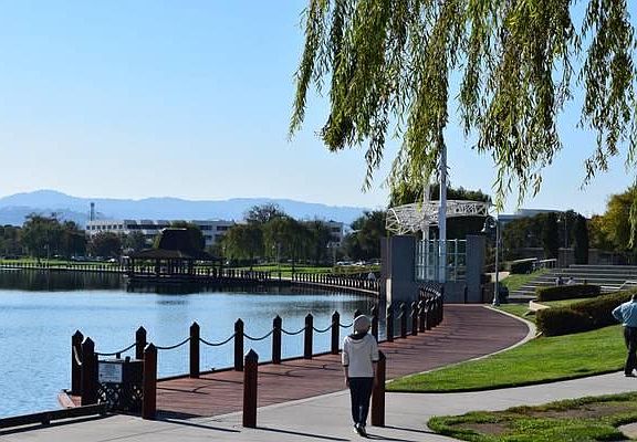 Lagoon is across the street