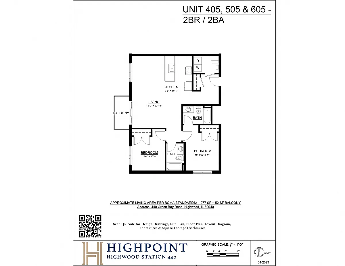 Floor plan 2 Bed 2 Bath