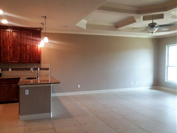kitchen bar and living area