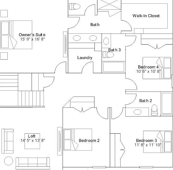Floor Plan
4 bedrooms with loft