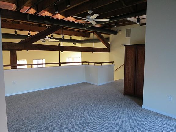 large open floor space , skylights