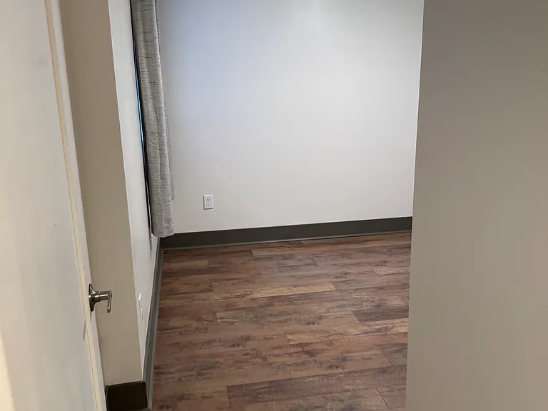 walking into front of house bedroom in basement