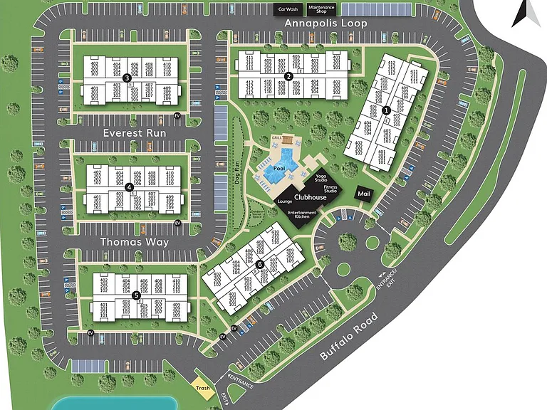 Trevesta Place Apartments community map