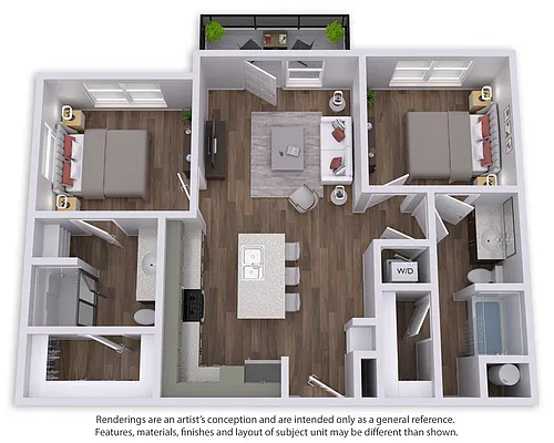 Floor plan B1 - 2 bed