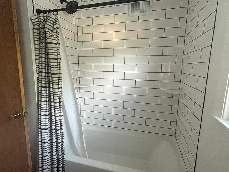 Subway tile shower