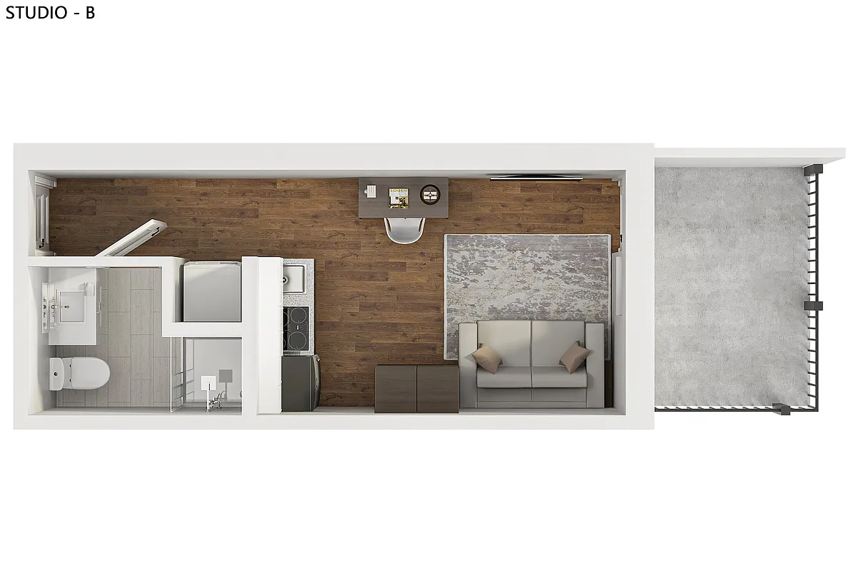 Floor plan Studio B