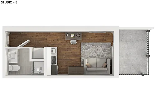 Floor plan Studio B