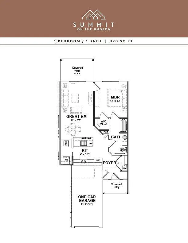 Floor plan 1/1 TH 820