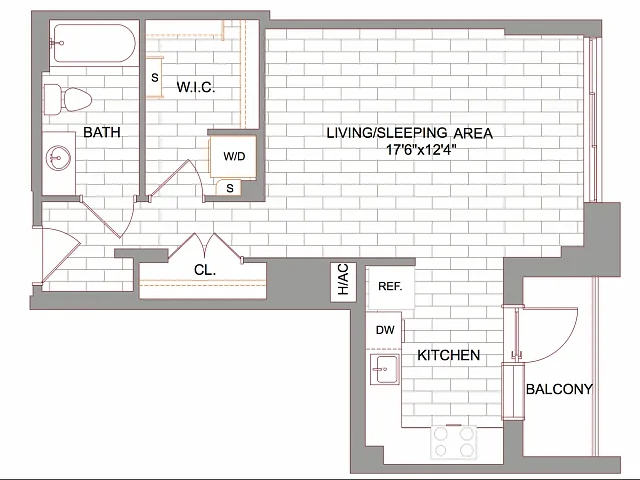 Floor plan Studio