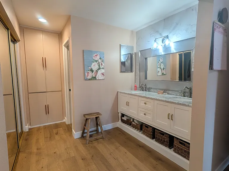 Master closet and double sinks