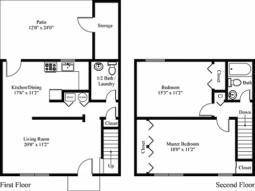 Floor plan 2 Bedroom