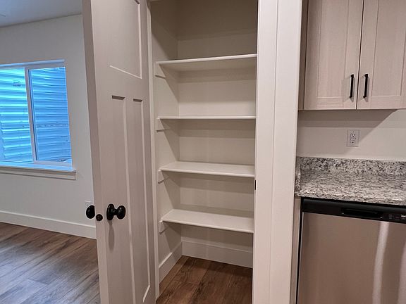 Full-sized pantry with lots of space.