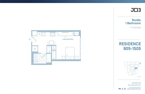 Floor plan Studio | 1 Bath - 3