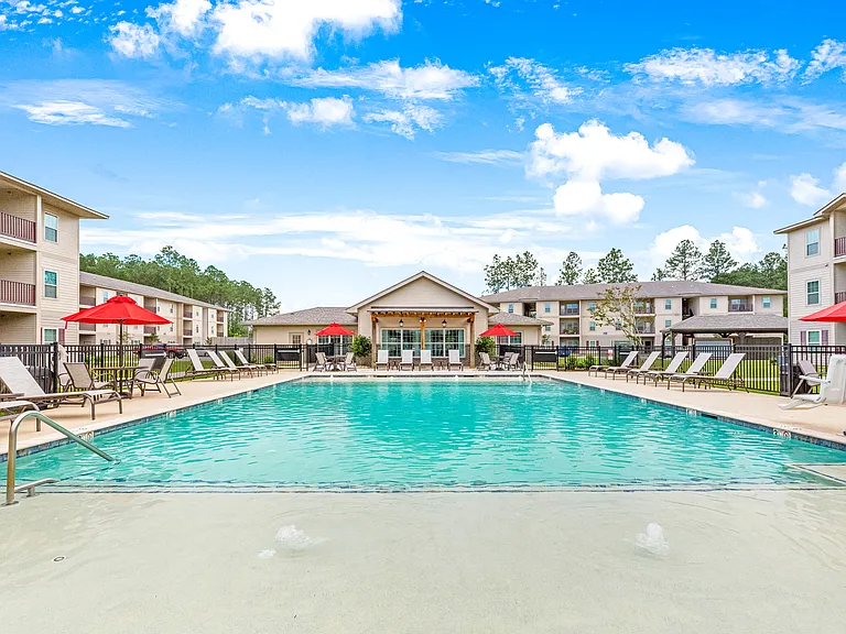 Resort-style swimming pool