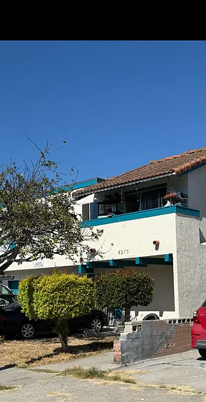 Front view of building