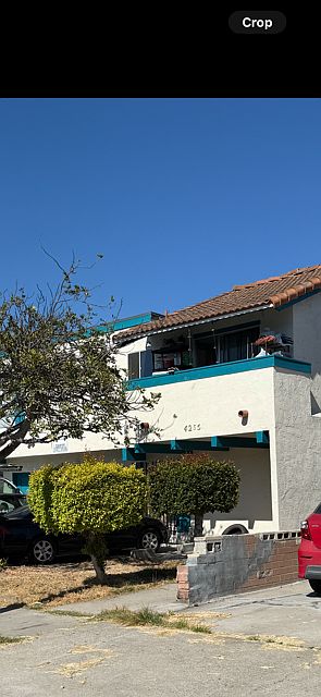 Front view of building