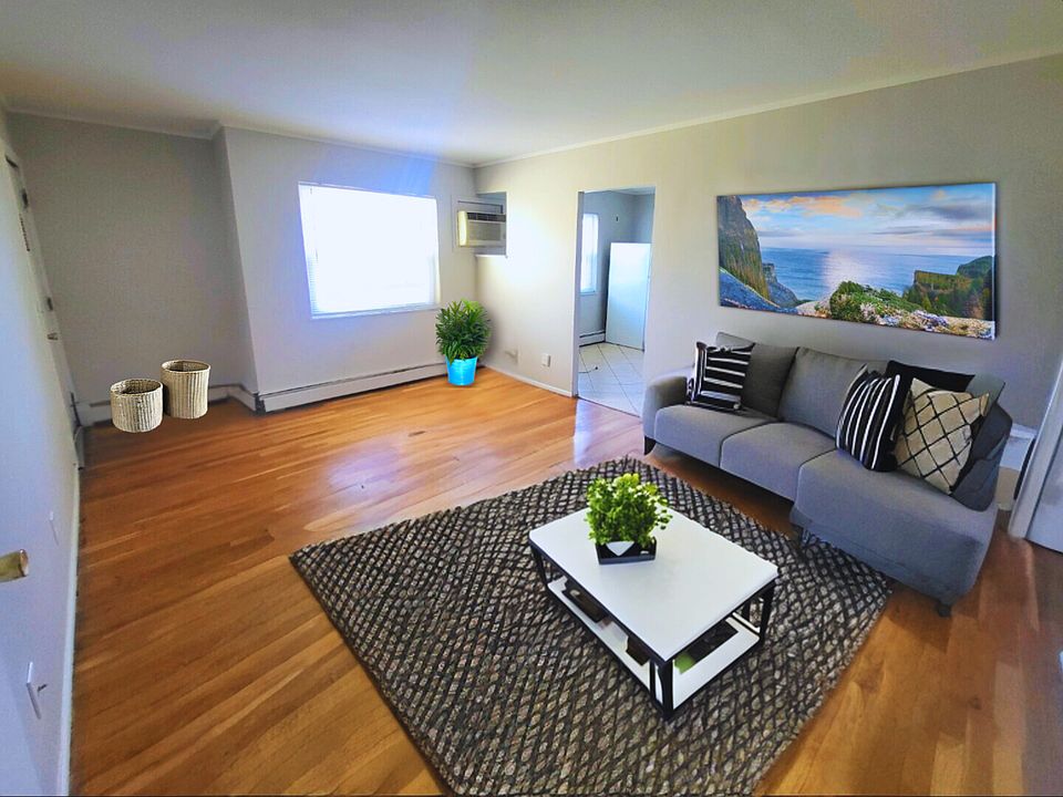 Hard wood floors in the living room.