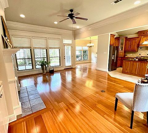 Living Rm w/ view back yard