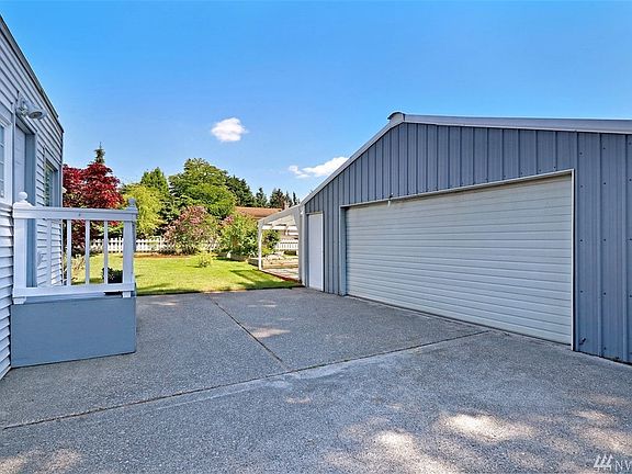 Large detached 2-car garage with storage