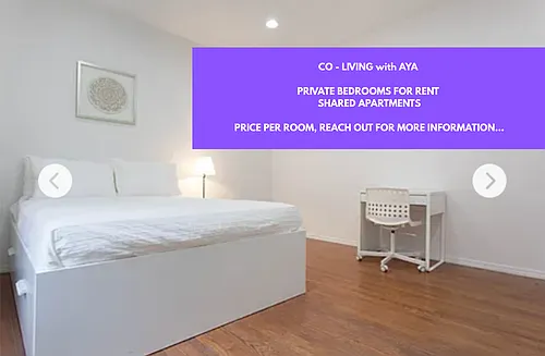 Floor plan Private Bedroom for rent