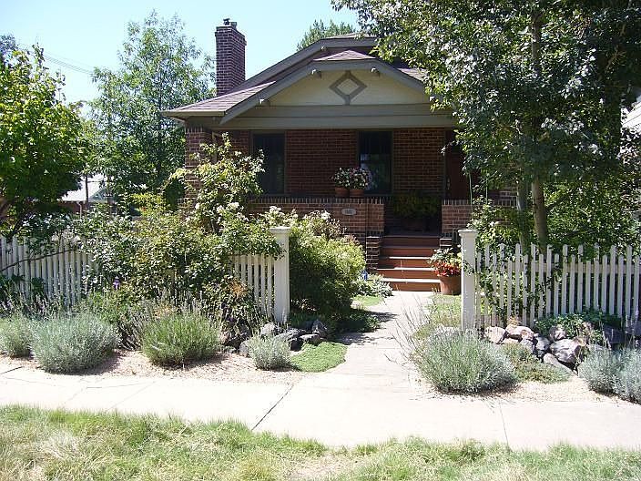 Front Yard with Picket Fence and Lavender Bed
