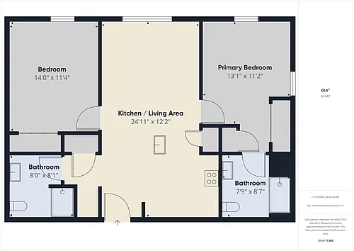 Floor plan Two Bdr Villa