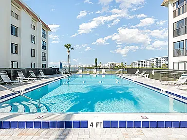 Pool 1 next to condo unit with views of River