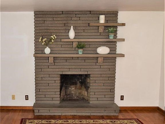 You will love this stone wood burning fire place for those cold nights.