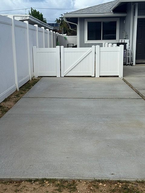 Parking space and small yard entrance