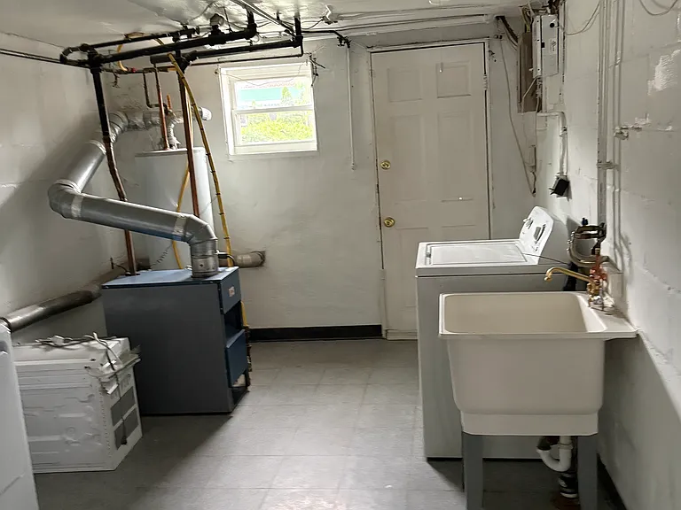 Lower level laundry area