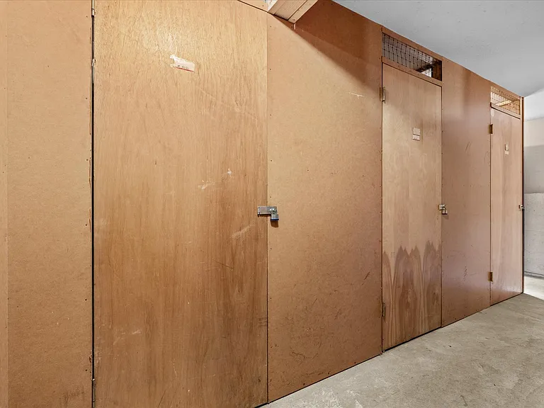 Locked storage area in basement