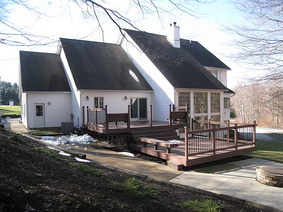 Double decks and a fire pit