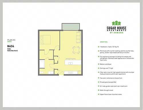 Floor plan 1 Bed K5 (k5)