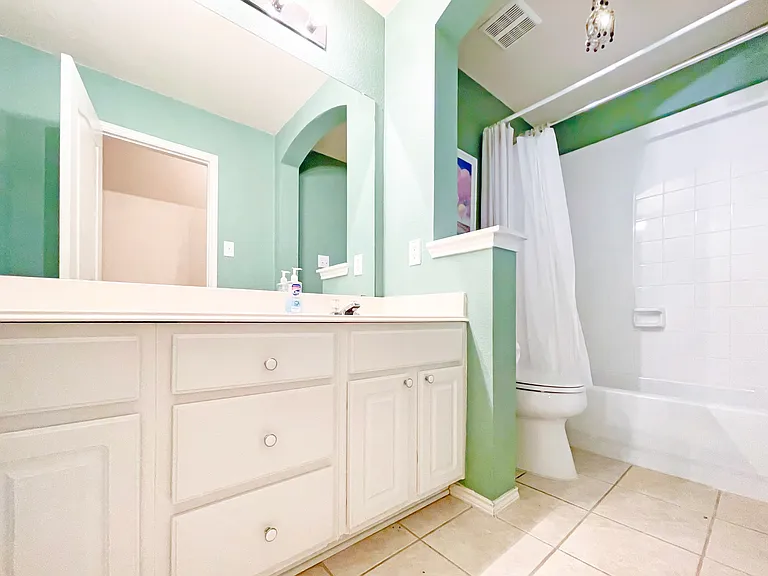 Second Bathroom with Tub and Shower