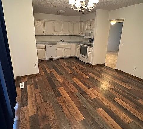 Large kitchen, nice floors!