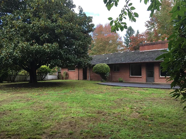 Back of brick house