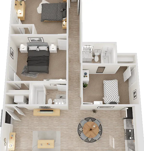 C1 Renovated Floorplan Diagram