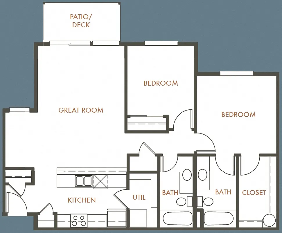 Floor plan 2B 2B Plan D