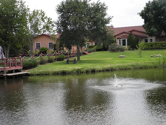 Pond with 2 fountains.