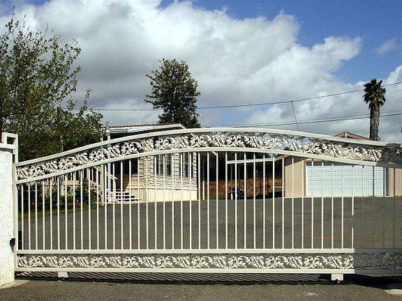 Gated entry at end of private road