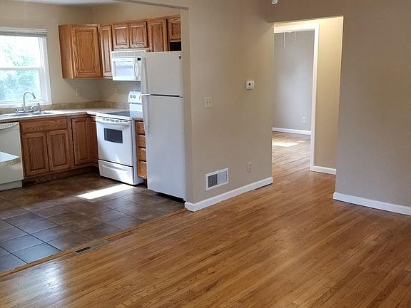 Kitchen and hallway.