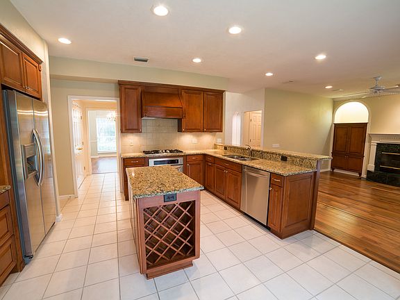 Kitchen toward dining room